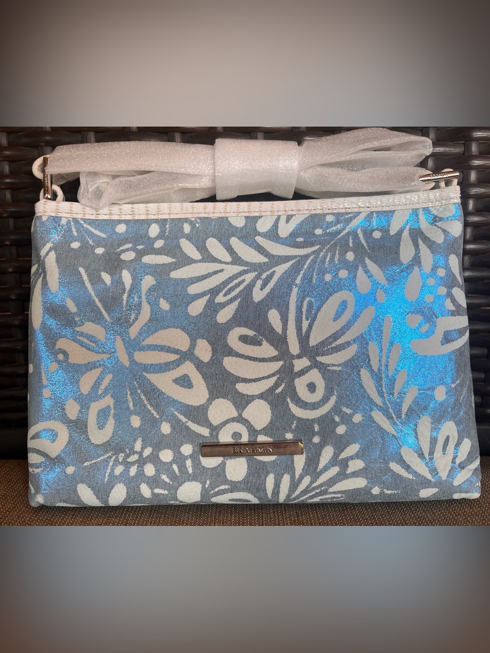 NWT Brahmin LORELEI in  BELLBOTTOM BLUE LUCENT Shoulder Bag